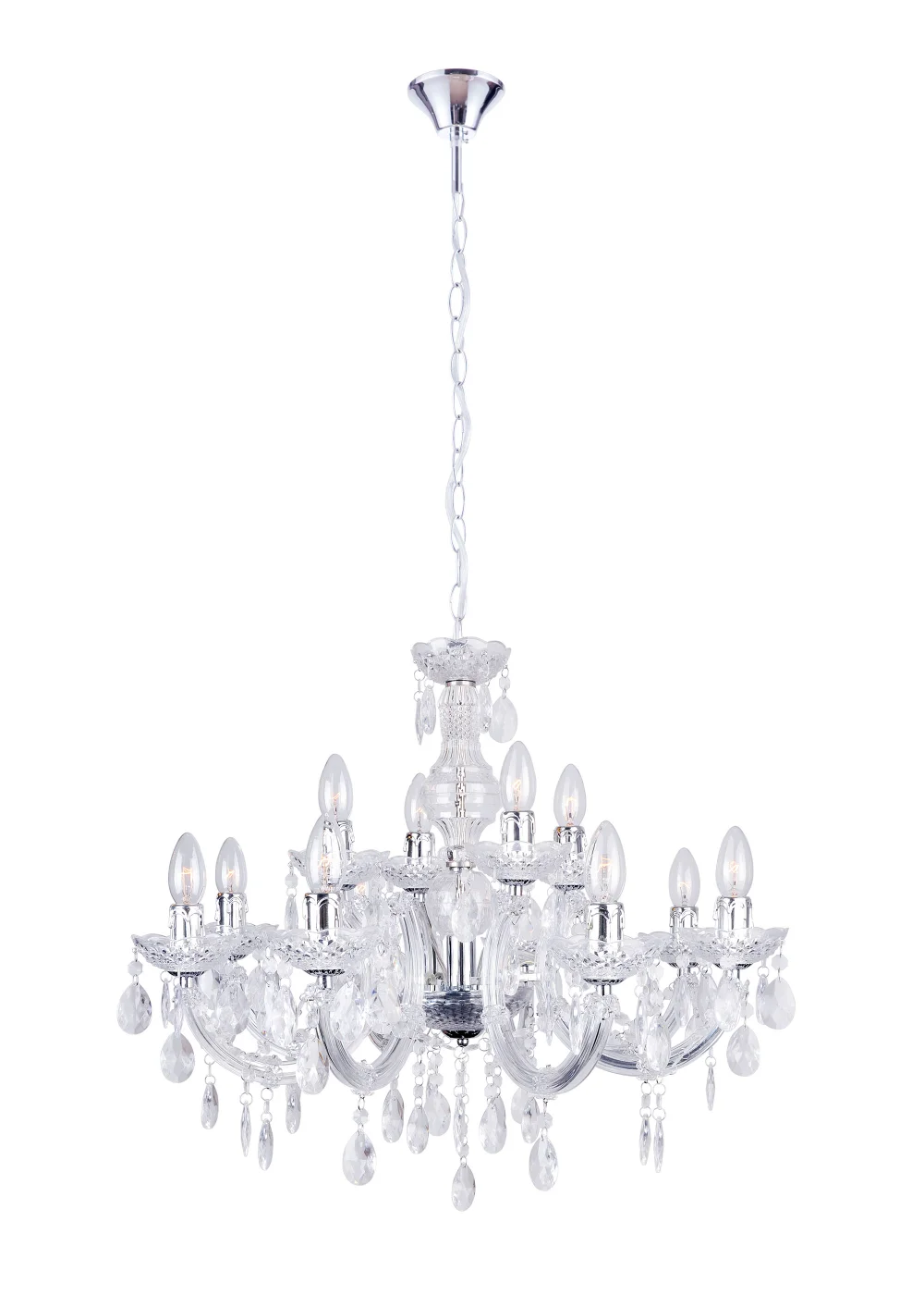 Inlight Charlotte 12 Light Chandelier (135cm x 63cm x 63cm) - One Size Image 1
