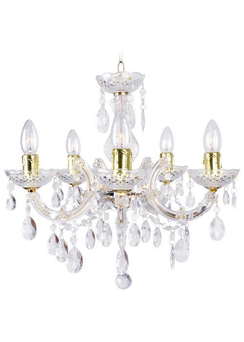 Inlight Charlotte 5 Light Chandelier (145cm x 45cm x 45cm) - One Size Image 4