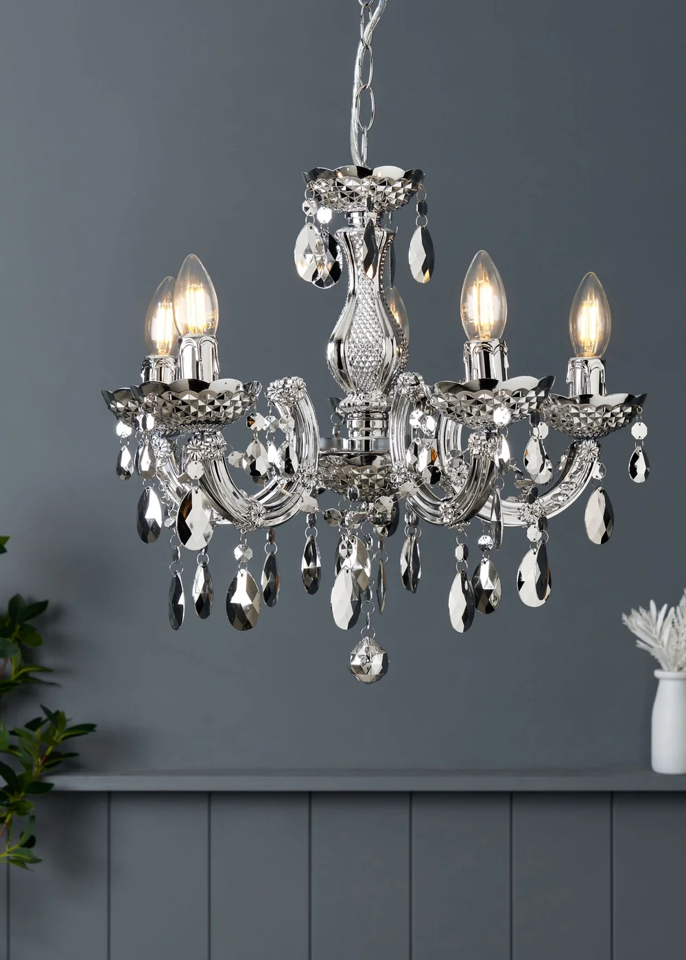 Inlight Charlotte 5 Light Chandelier (145cm x 45cm x 45cm) - One Size Image 1
