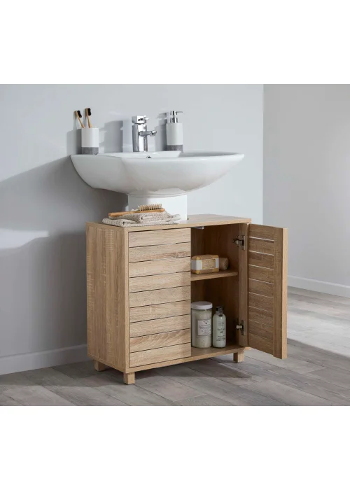 Lloyd Pascal Castleton Oak Effect Underbasin Unit Natural (60cm x 60cm x 30cm) - One Size Image 4