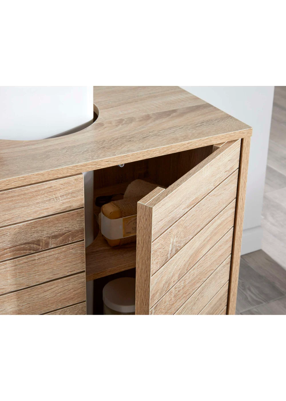 Lloyd Pascal Castleton Oak Effect Underbasin Unit Natural (60cm x 60cm x 30cm) - One Size Image 2
