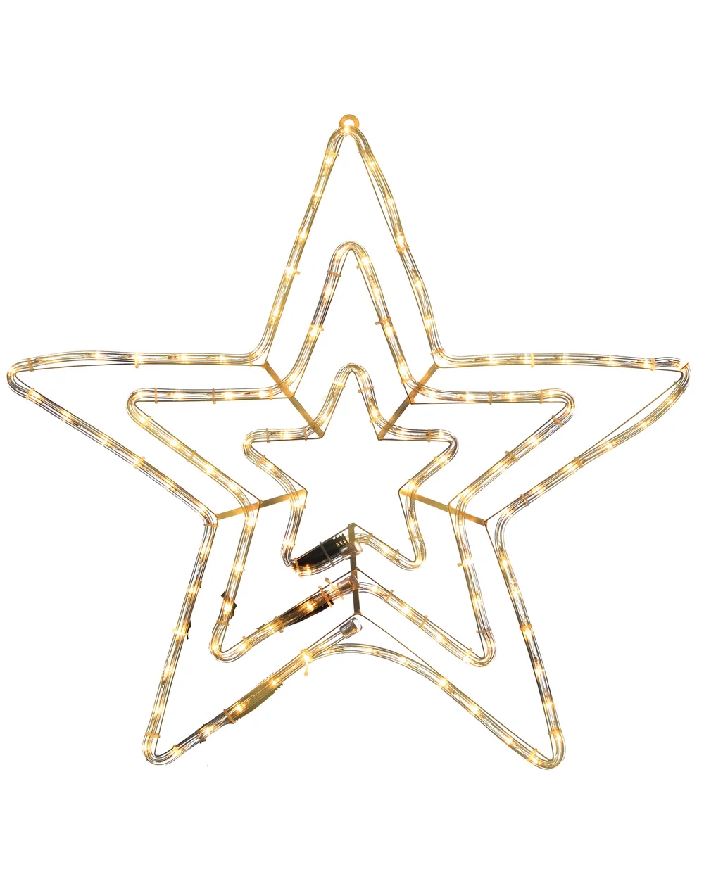 WeRChristmas White Flashing Star Rope Light Silhouette Warm White 72 Cm - No Size Image 1