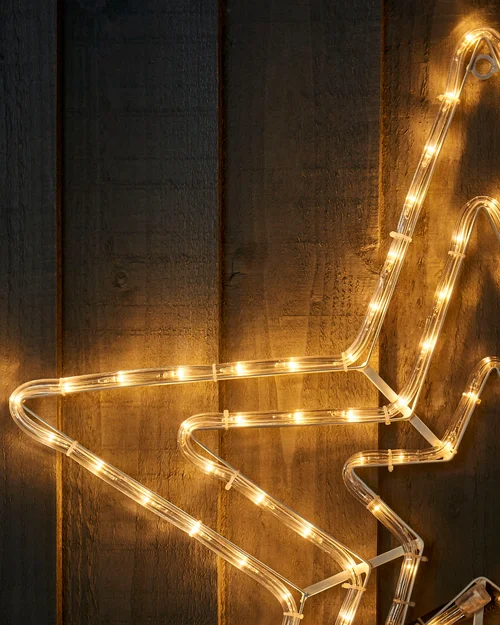 WeRChristmas White Flashing Star Rope Light Silhouette Warm White 72 Cm - No Size Image 4