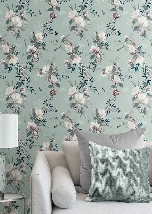 Muriva Lipsy Lotus Wallpaper - One Size Image 2