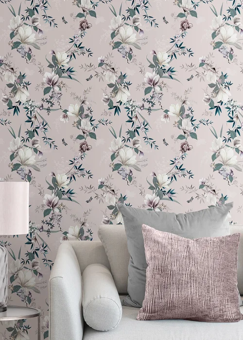 Muriva Lipsy Lotus Wallpaper - One Size Image 2