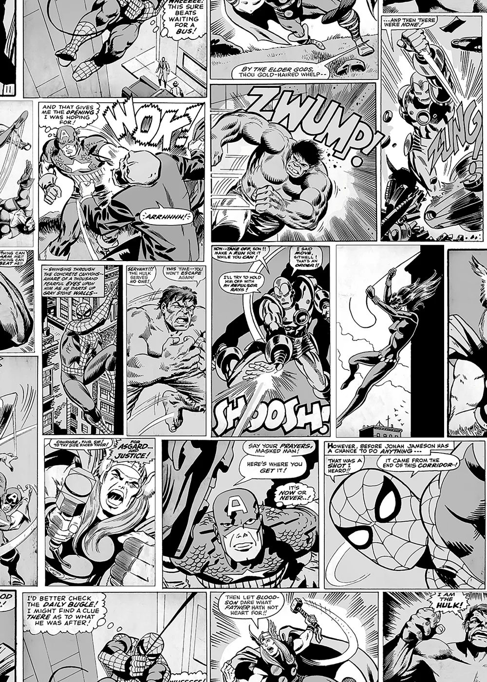 Marvel Comic Strip Wallpaper - One Size Image 1