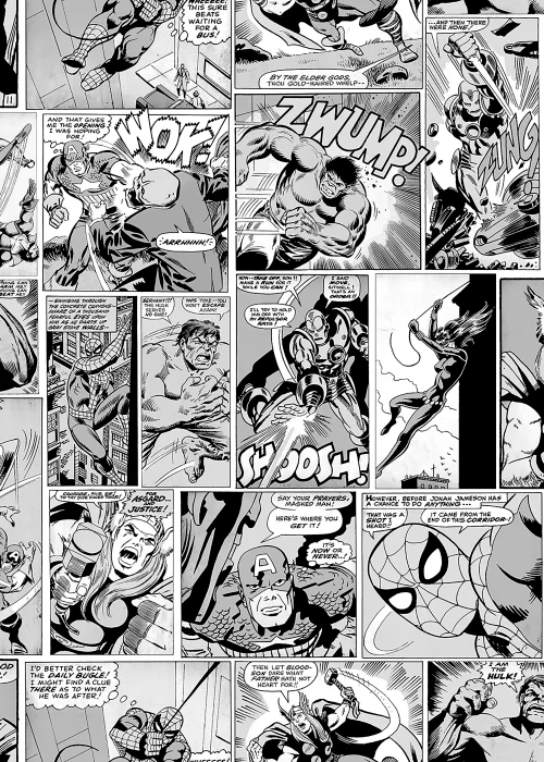 Marvel Comic Strip Wallpaper - One Size Image 1