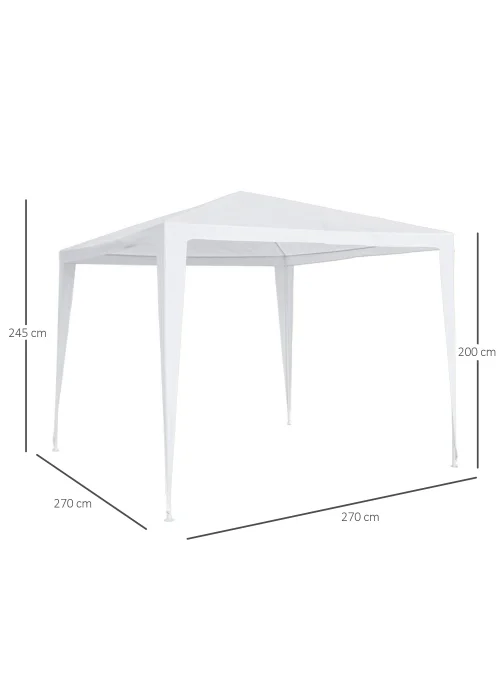 Outsunny Garden Gazebo Tent (2.7m x 2.7m) - One Size Image 3