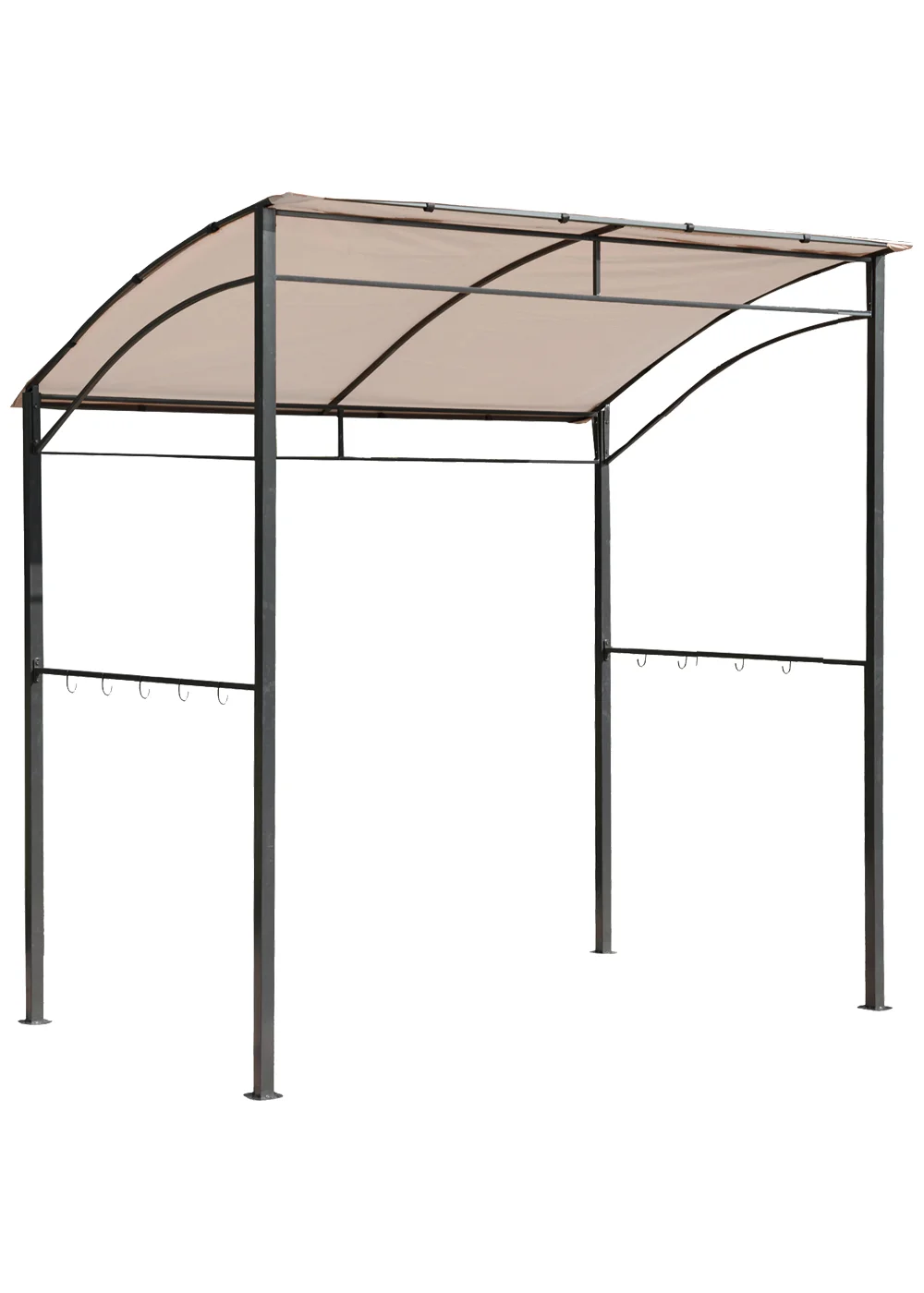 Outsunny Beige Garden Gazebo Tent (2m x 1.5m x 2m) - One Size Image 1