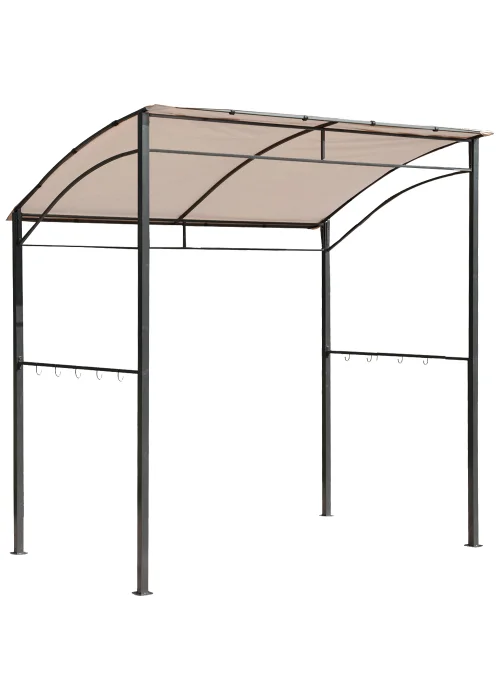 Outsunny Beige Garden Gazebo Tent (2m x 1.5m x 2m) - One Size Image 1