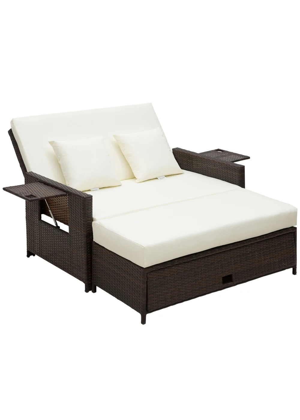 Outsunny 2 Piece Rattan Garden Furniture Set - One Size Image 1