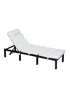 Outsunny Rattan Garden Sun Lounger Chair (195cm x 65cm x 22cm) - One Size Image 2