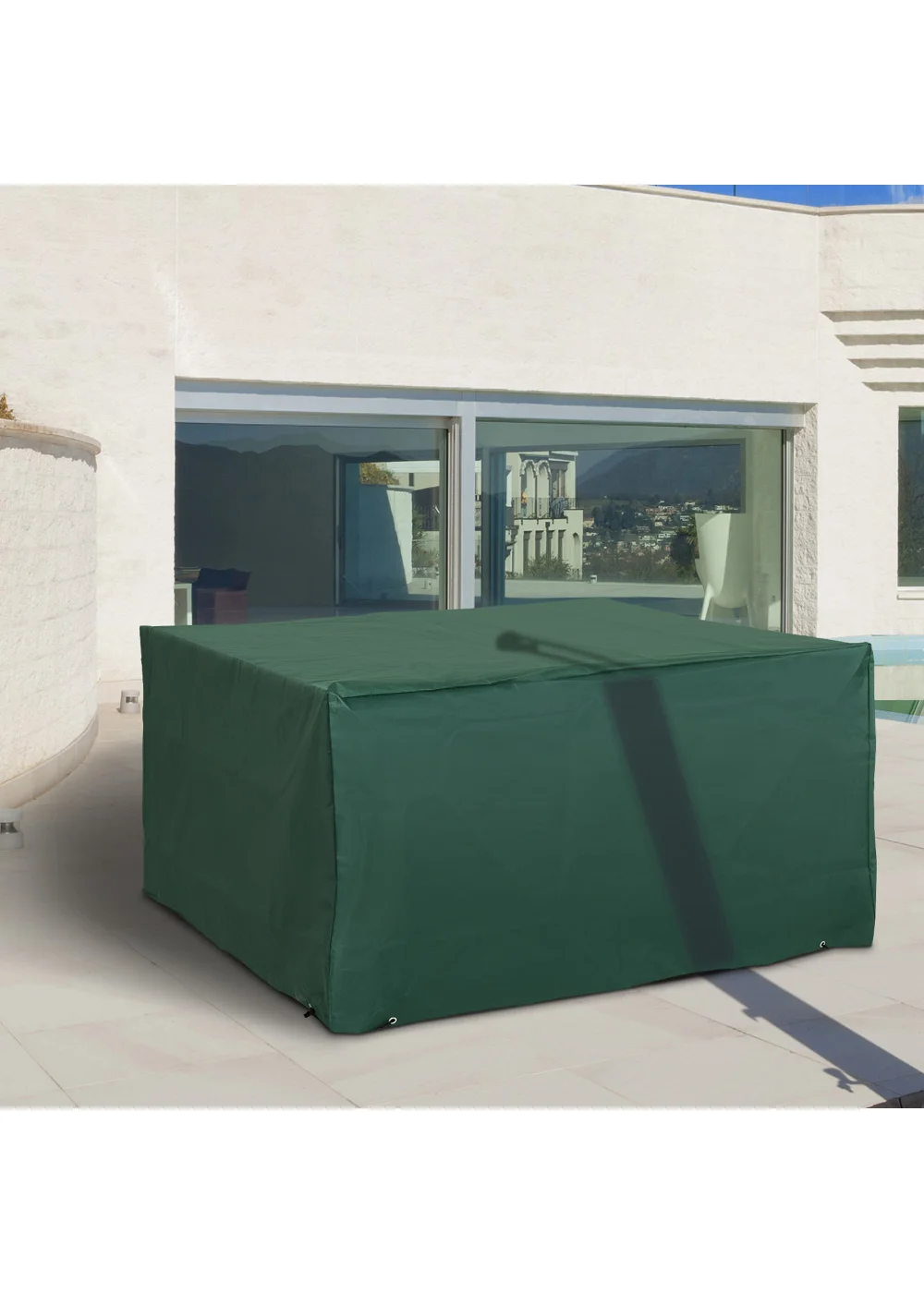 Outsunny 600D Oxford Patio Set Cover Outdoor Garden Rattan Furniture Protection Cover Protector 135 x 135 x 75 cm - One Size Image 1