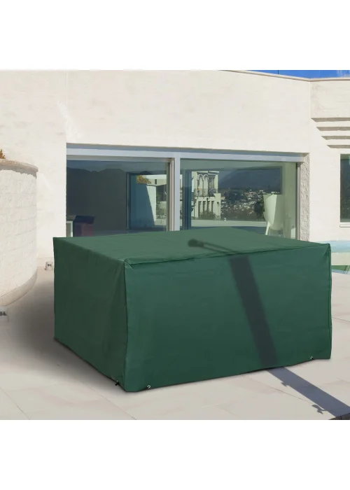 Outsunny 600D Oxford Patio Set Cover Outdoor Garden Rattan Furniture Protection Cover Protector 135 x 135 x 75 cm - One Size Image 1