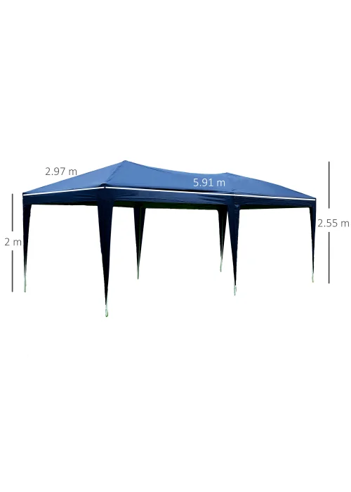 Outsunny Garden Pop Up Gazebo Wedding Tent (3x6m) - No Size Image 3