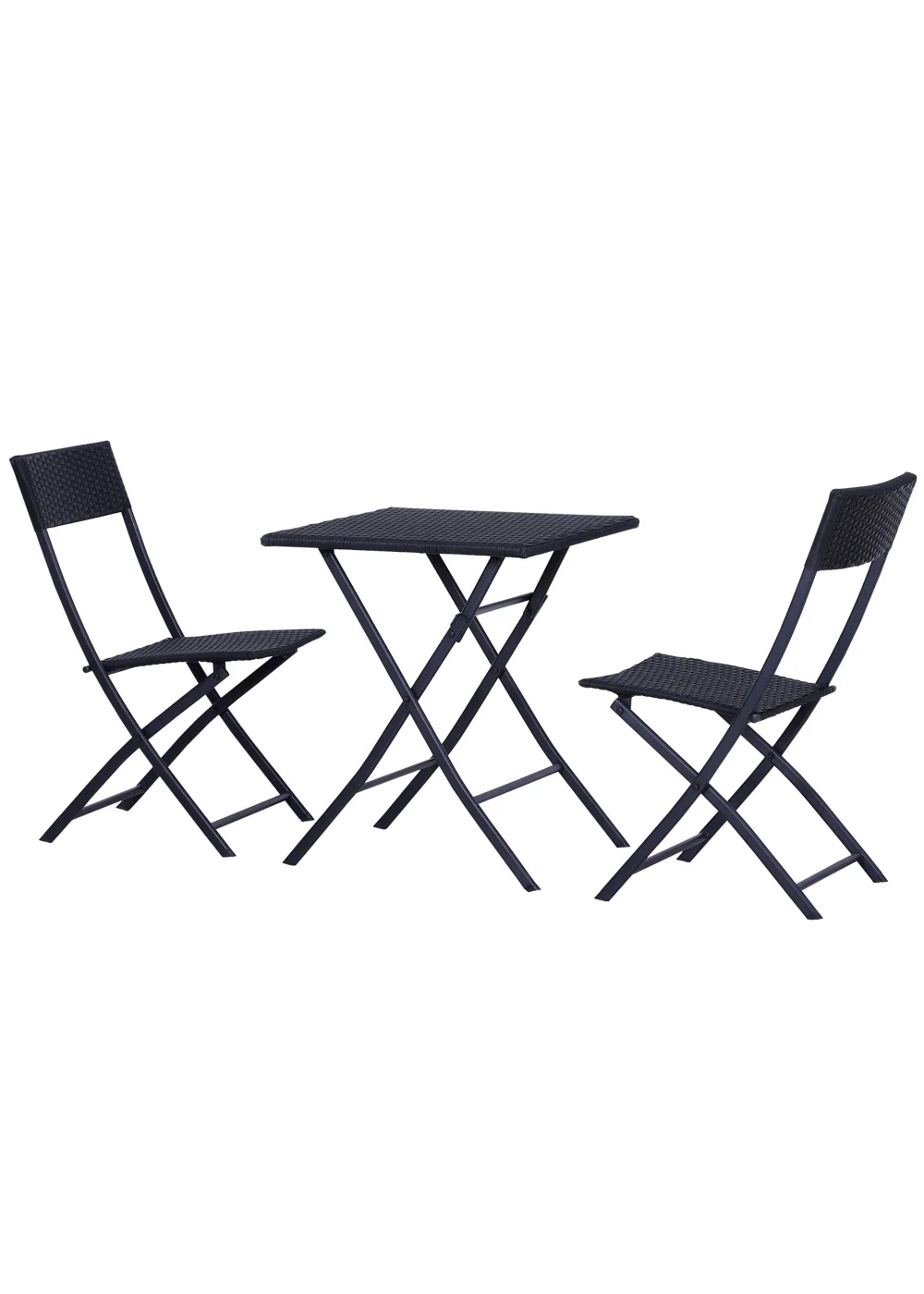Outsunny 3 Pieces Outdoor PE Rattan Bistro Set - No Size Image 2