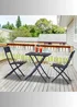 Outsunny 3 Pieces Outdoor PE Rattan Bistro Set - No Size Image 1
