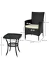 Outsunny 3 Piece Rattan Garden Bistro Furniture Set - One Size Image 3