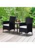 Outsunny 3 Piece Rattan Garden Bistro Furniture Set - One Size Image 1