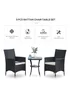 Outsunny 3 Piece Rattan Garden Bistro Furniture Set - One Size Image 4