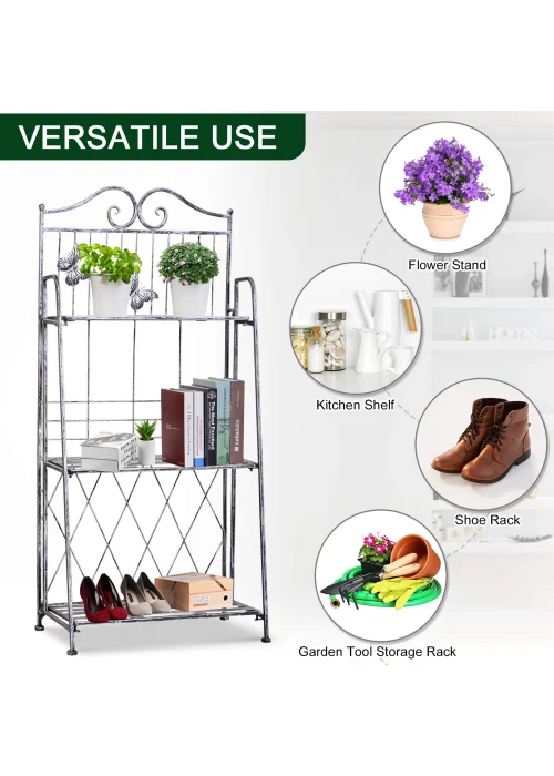 Outsunny Freestanding 3-Tier Garden Plant Stand - No Size Image 4