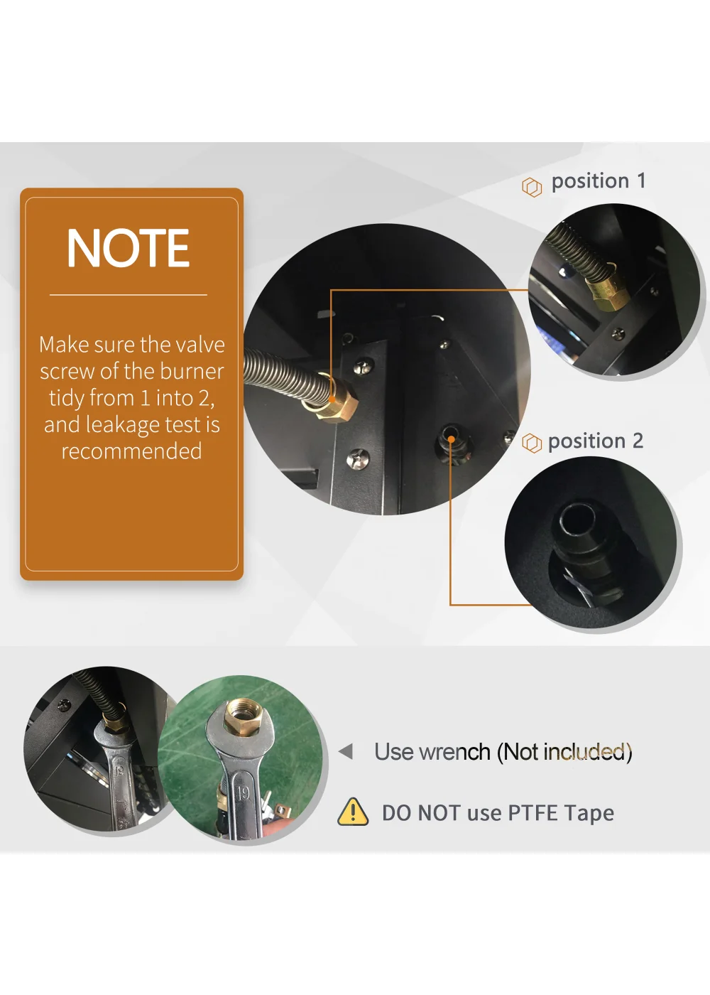 Outsunny 4+1 Gas Burner Grill BBQ Trolley with Storage Side Table and Wheels - No Size Image 4