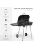 Outsunny Portable Charcoal Steel Grill Barbecue (96cm x 60cm x 83cm) - One Size Image 4