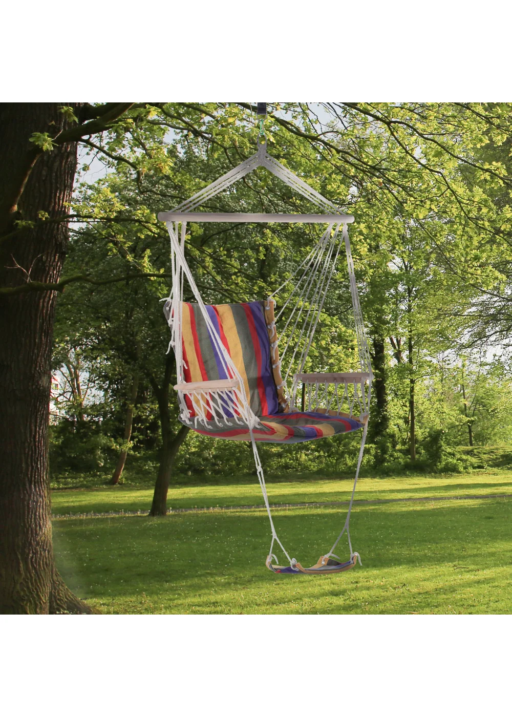 Outsunny Rope Hammock Swing Seat (57cm x 47.5cm) - One Size Image 2