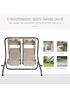 Outsunny 2 Seater Garden Swing Chair (170cm x 136cm x 170cm) - One Size Image 4