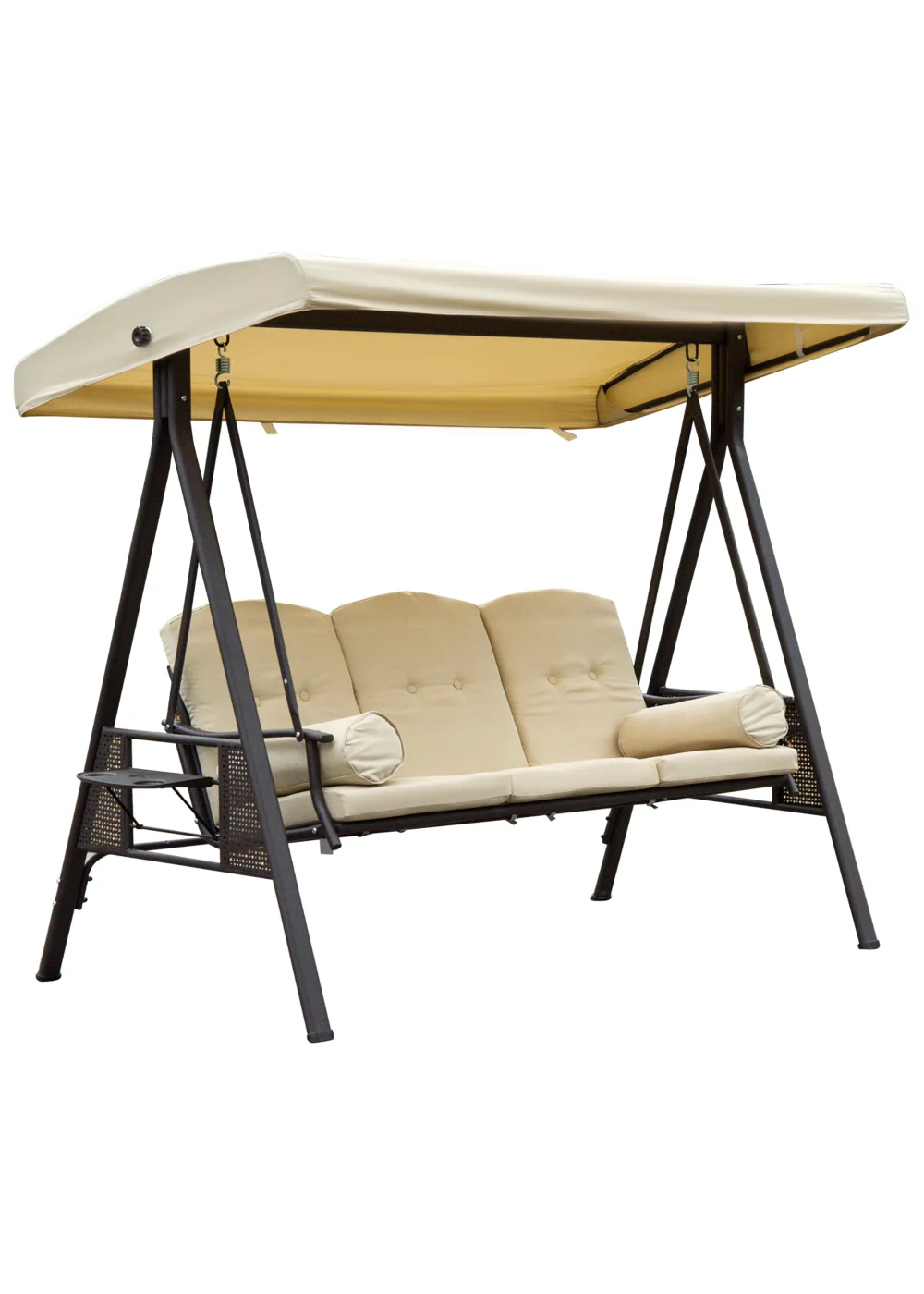 Outsunny 3 Seater Garden Swing Chair Outdoor Hammock Bench with Adjustable Canopy - No Size Image 2