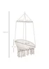 Outsunny Hammock Macramé Hanging Rope Chair Hanging Seat Rope Patio, Porch, Tree, Beige - One Size Image 3