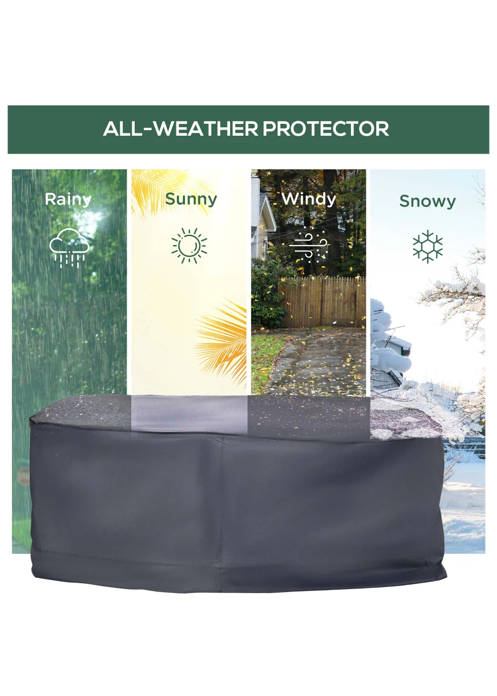 Outsunny Outdoor Garden 2 - 3 Seater Sofa Cover Furniture Set Cover - No Size Image 4