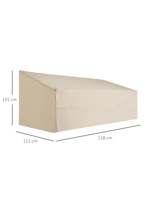 Outsunny Waterproof Outdoor Furniture Cover for Three Seater Sofa (218cm x 111cm x 101cm) - No Size Image 3