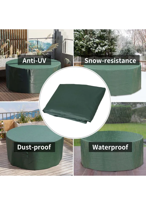 Outsunny Round Outdoor Furniture Set Cover (193cm x 80cm) - No Size Image 4