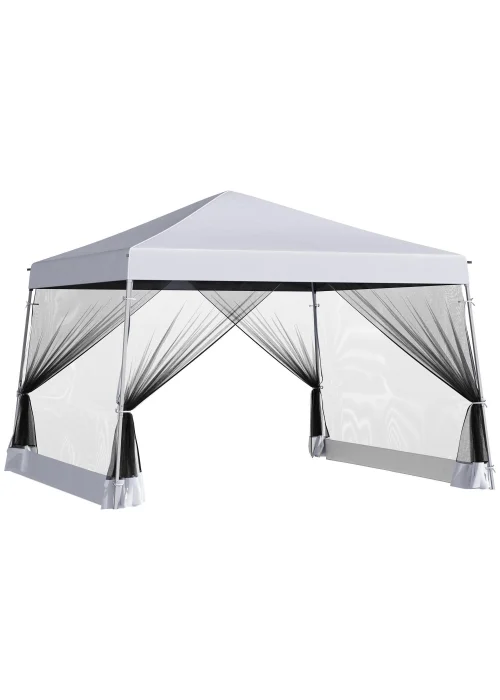 Outsunny Garden Pop Up Gazebo with Mosquito Net (2.6m x 3.6m) - One Size Image 2