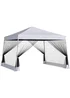 Outsunny Garden Pop Up Gazebo with Mosquito Net (2.6m x 3.6m) - One Size Image 2