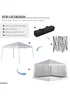 Outsunny Garden Pop Up Gazebo with Mosquito Net (2.6m x 3.6m) - One Size Image 5