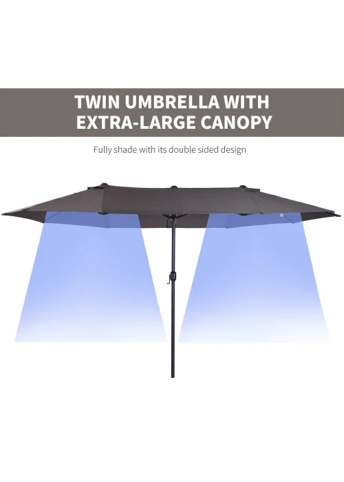Outsunny Double-Sided Garden Parasol (4.6m) - NO BASE - No Size Image 4