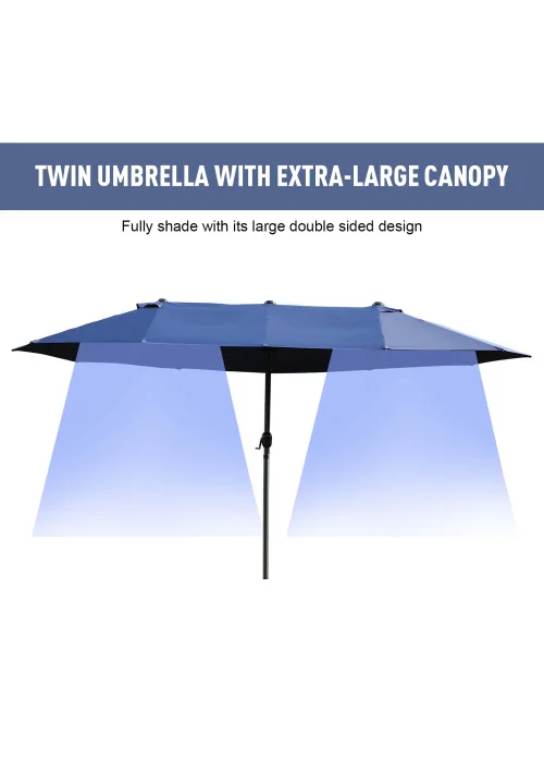 Outsunny Double-Sided Garden Parasol (4.6m) - NO BASE - No Size Image 4