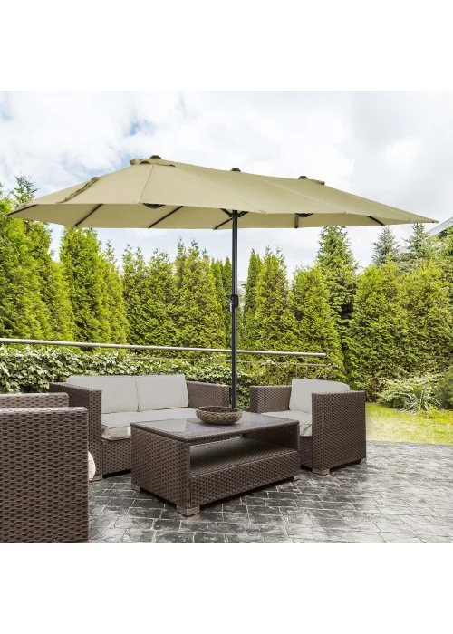 Outsunny Double-Sided Garden Parasol (4.6m) - NO BASE - No Size Image 1