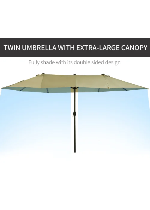 Outsunny Double-Sided Garden Parasol (4.6m) - NO BASE - No Size Image 4