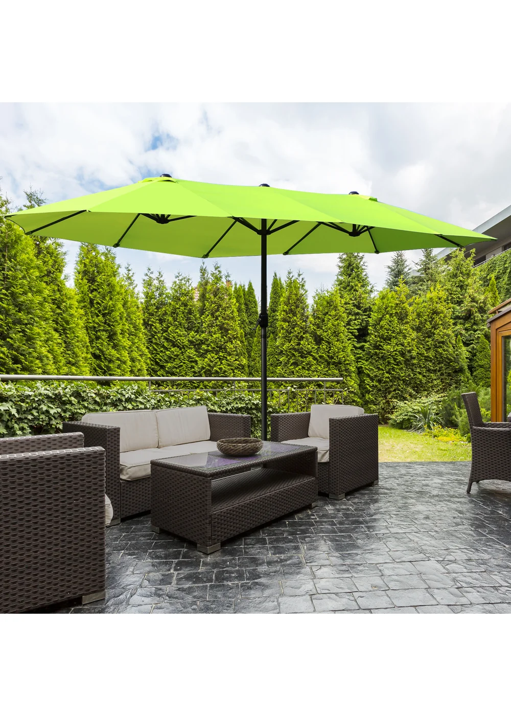 Outsunny Double-Sided Garden Parasol (4.6m) - NO BASE - No Size Image 1