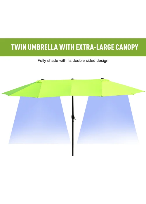 Outsunny Double-Sided Garden Parasol (4.6m) - NO BASE - No Size Image 4
