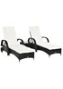 Outsunny 3 Pieces PE Rattan Patio Lounge Chair Set - No Size Image 2