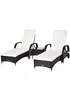 Outsunny 3 Pieces PE Rattan Patio Lounge Chair Set - No Size Image 1