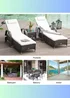 Outsunny 3 Pieces PE Rattan Patio Lounge Chair Set - No Size Image 5