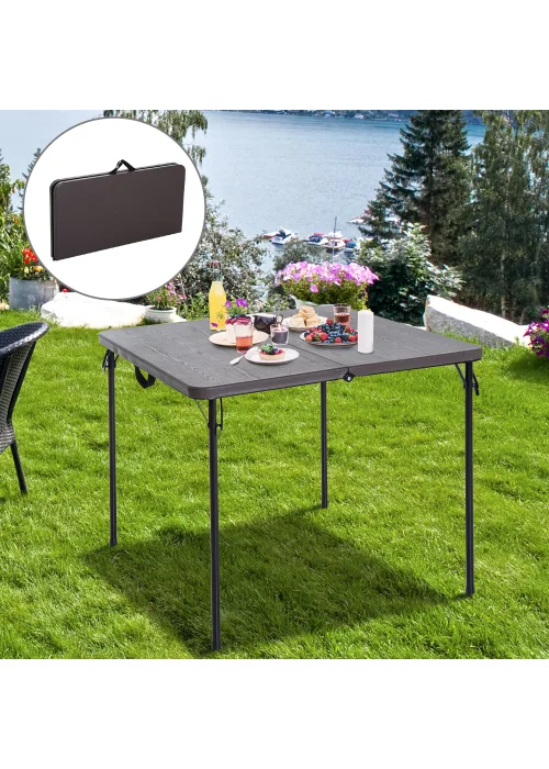 Outsunny Square Folding Picnic Table (86cm x 86cm) - One Size Image 1