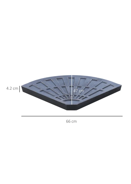 Outsunny 2 Pack Garden Resin Parasol Bases - No Size Image 3