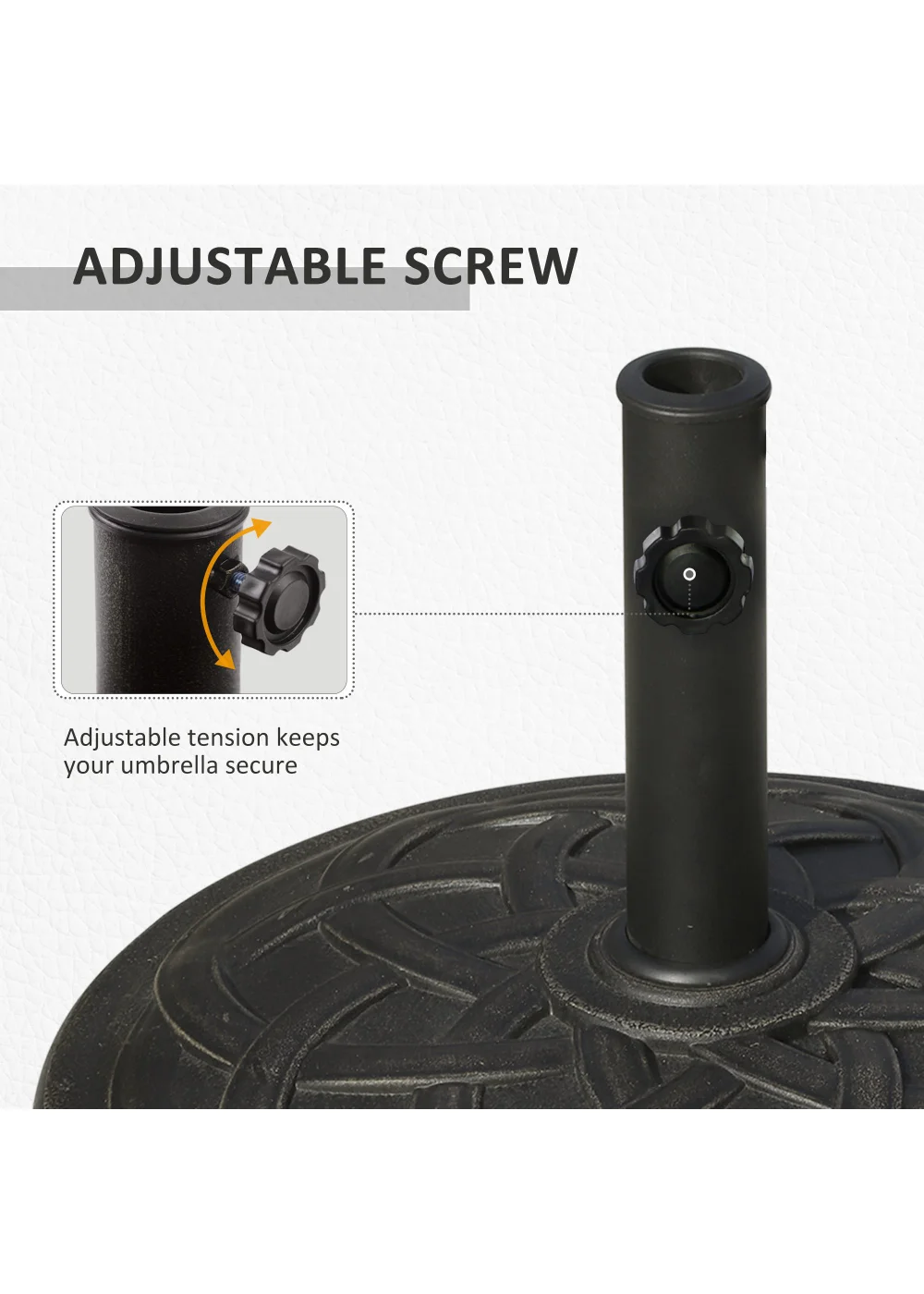 Outsunny Resin Umbrella Base (54.5 x 33cm) - No Size Image 5