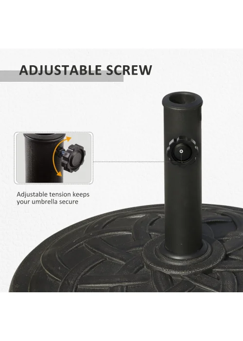 Outsunny Resin Umbrella Base (54.5 x 33cm) - No Size Image 5